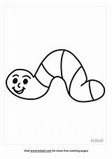 Cute Inchworm Coloring Page sketch template