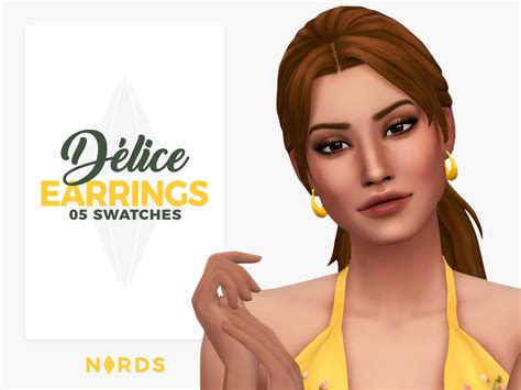 Délice: A Sims 4 CC Earrings