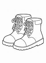 Hiking Boots Coloring Page sketch template