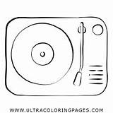 Old Record Player Drawing Sketch Coloring Page sketch template