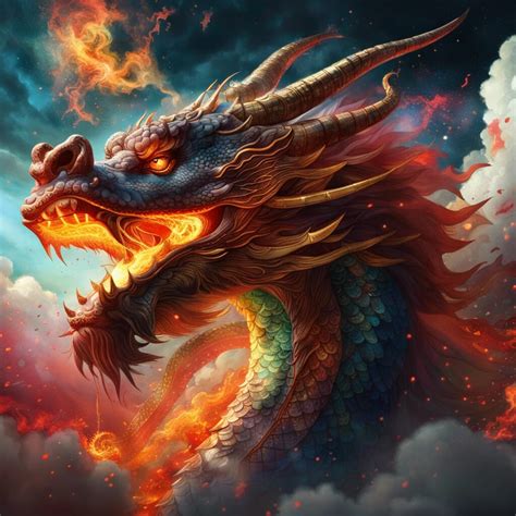 ArtStation - Chinese dragon in the sky