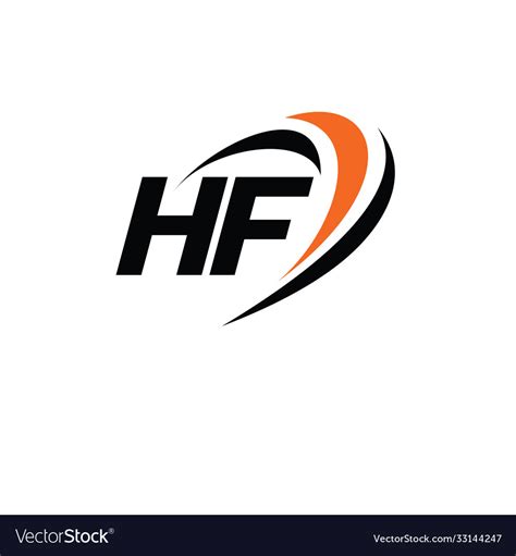 Hf monogram logo Royalty Free Vector Image - VectorStock