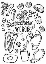 Breakfast Coloring Pages Printable sketch template
