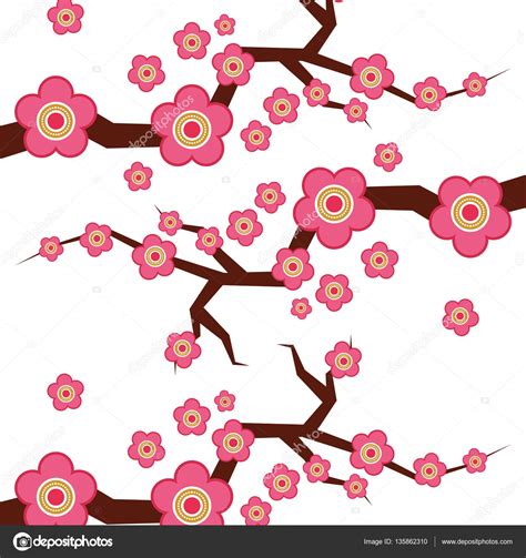 Tree japanese traditional icon — Stock Vector © yupiramos #135862310