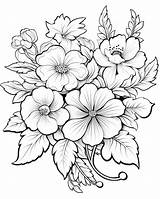 Premium Photo  Beautiful Flowers Stock Vector Coloring Page sketch template