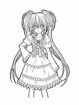 Anime Girl coloring pages sketch template
