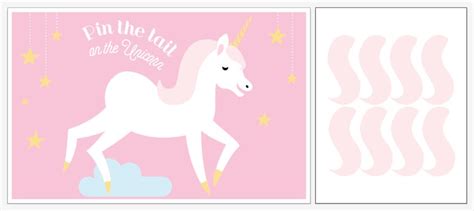 INSTANT DOWNLOAD Pin the Tail on the Unicorn for Your - Etsy UK