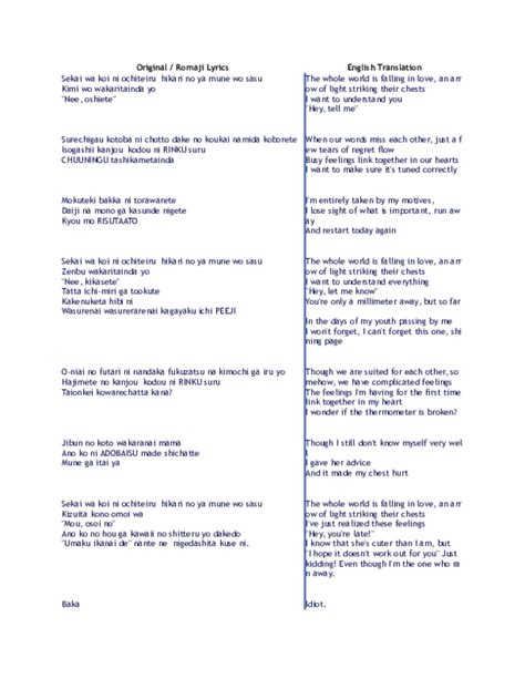 (DOC) Original / Romaji Lyrics | Maynard Mirano - Academia.edu