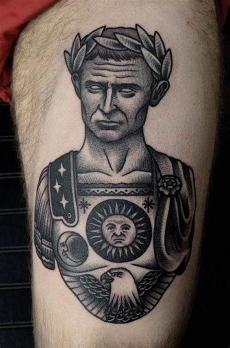 julius caesar tattoo | Julius Caesar portrait tattoo by Philip Yarnell ...