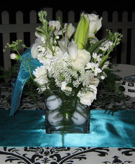 Golf Themed Centerpieces | Submersible lights provided addit… | Flickr
