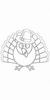 Turkey In Pilgrim Hat sketch template