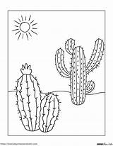 Free Cactus Coloring Pages For Kids sketch template