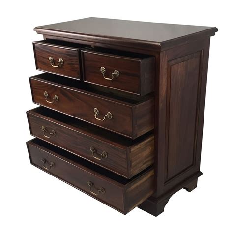 Antique Victorian Style Mahogany Wood Chest of Drawers / Bedroom Furniture
