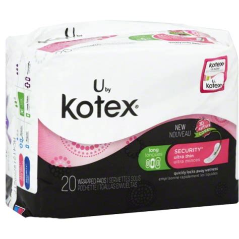 Kotex Ultra Thin Pads Long 20 Each (Pack of 4) - Walmart.com - Walmart.com