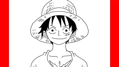 How To Draw Luffy From One Piece - Step By Step Drawing - YouTube