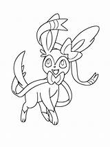 Sylveon Pokemon coloring Pages sketch template