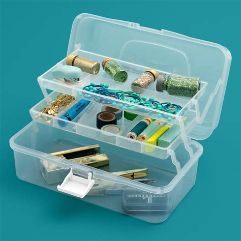 We R Craft Tool Box Translucent Plastic Storage-11.8"X6.7"X5.5" Case - Walmart.com - Walmart.com