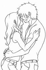Anime Kiss Coloring Pages sketch template