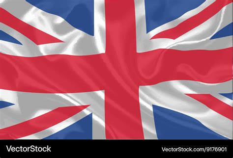 UK Flag waving Royalty Free Vector Image - VectorStock