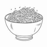N Is For Noodles Coloring Page Twisty Noodle sketch template