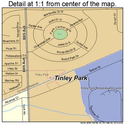 Tinley Park Illinois Street Map 1775484