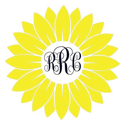 Sunflower Monogram Design • Synergy Craft Studio