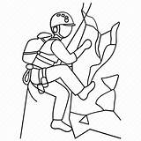 Climber Rapel Bergsteiger Kletterer Fazendo Malvorlage Teamwork Circ  sketch template