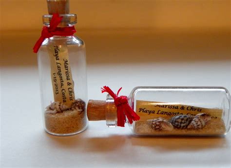 Mini Message Bottle Save the Date Magnets sold in lots of 12