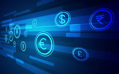 Download wallpapers finance icons, blue finance background, currency icons, money background ...