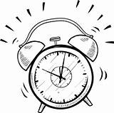 Sketch Drawing Of A Clock Vector Alarm Background  sketch template
