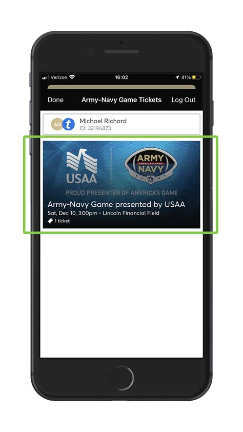 Mobile Tickets - Army-Navy Game — Army Gameday