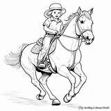 Bronc Rider Coloring Pages sketch template