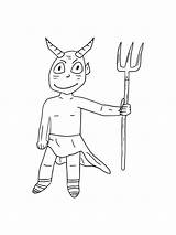 Devil Forks Coloring Pages sketch template