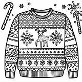Christmas Sweater coloring Pages  ColoringLib sketch template