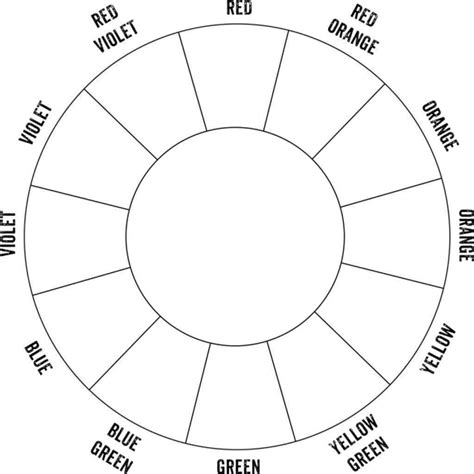 Free Printable Color Wheel Templates