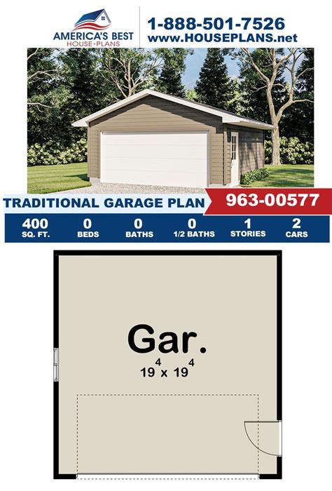House Plan 963-00577 - Traditional Plan: 0 Square Feet in 2021 | Garage design plans, How to ...