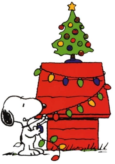 snoopy brings the spirit of Christmas into both the house, and the dog ...