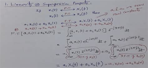 Fourier Transform Properties | Linearity | Time scaling - EngineersTutor