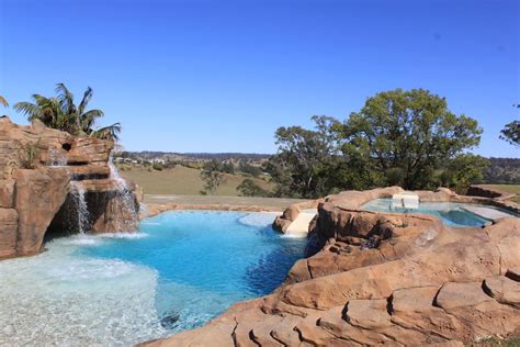 Kyogle Pool With Cave & Waterslide | Ideal Pools