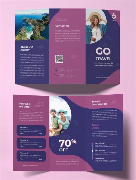Travel Trifold Brochure Template INDD