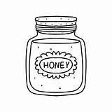 Honey In jar Hand Drawn Doodle Style Vector Illustration Isolated  sketch template