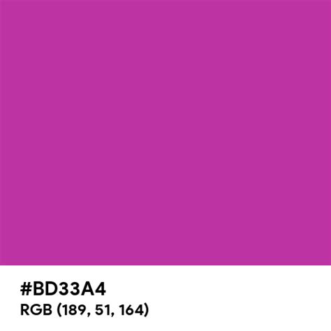 Byzantine color hex code is #BD33A4