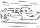Lightning Mcqueen And Sally From Cars 3 Disney Coloring Page  sketch template