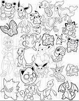 Pokemon Coloring Sheets 78 Digital PDF Pages  Etsy sketch template