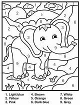 Childrens Color By Number Printable  PDF Coloring Pages sketch template