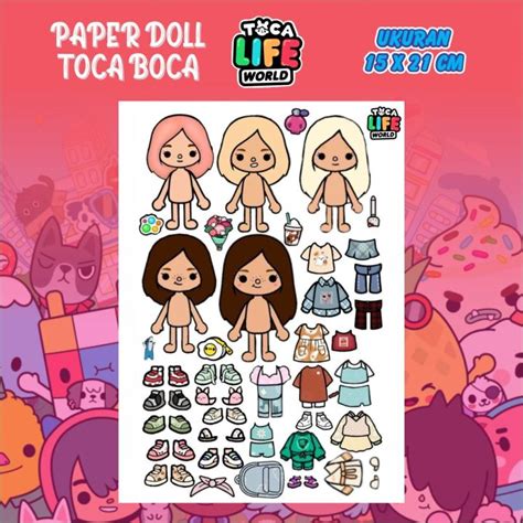 paper doll toca boca mainan boneka kertas bepe modern gunting sendiri ...