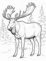 25 Moose Coloring Pages Fun & Free Printable For Kids sketch template