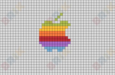 Coloured Apple Logo | Lego art, Pixel art design, Pixel art