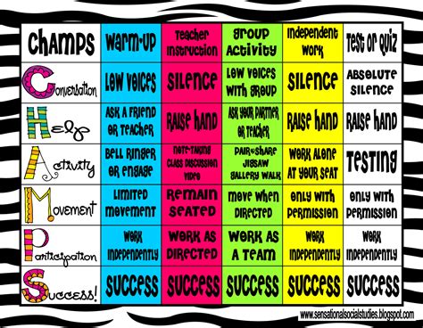 Champs Classroom Management Free Printables - PRINTABLE TEMPLATES