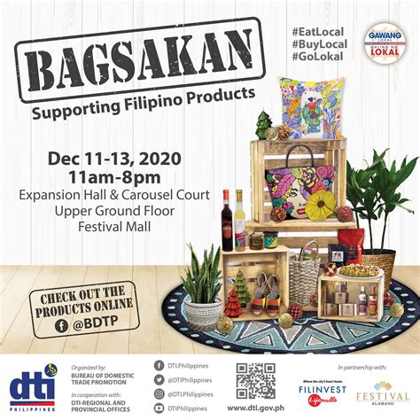 DTI Bagsakan Project supports Filipino entrepreneurs holds food fair at Festival Mall, Alabang ...